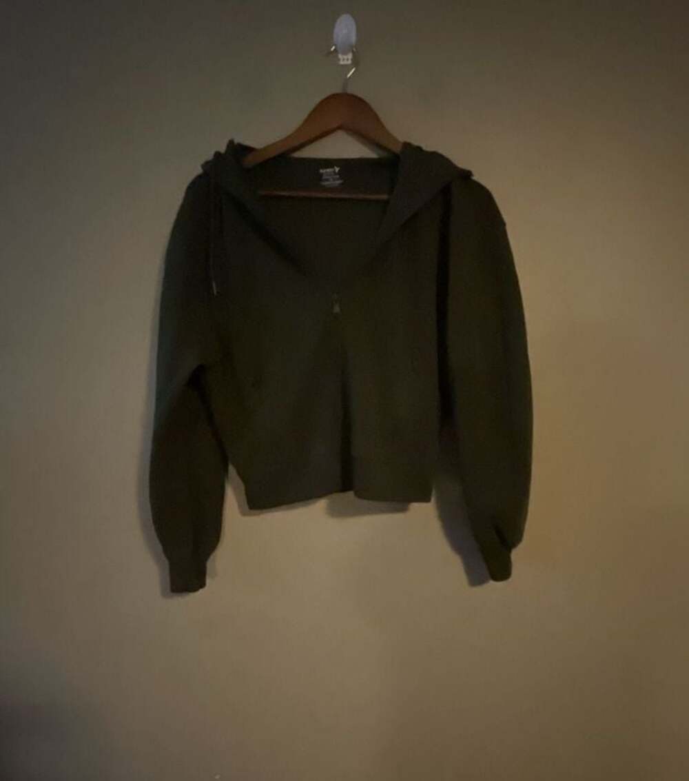 Old Navy Active Dynamic Fleece Full-Zip Hoodie Sweatshirt Dark Green XS